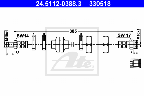 Flexible de frein ATE 24.5112-0388.3 (X1)
