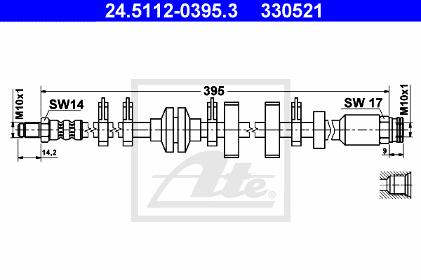 Flexible de frein ATE 24.5112-0395.3 (X1)