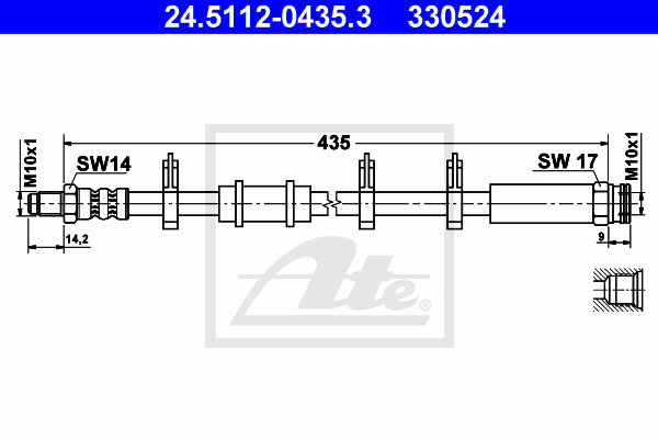 Flexible de frein ATE 24.5112-0435.3 (X1)