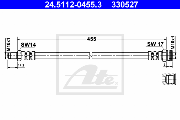 Flexible de frein ATE 24.5112-0455.3 (X1)