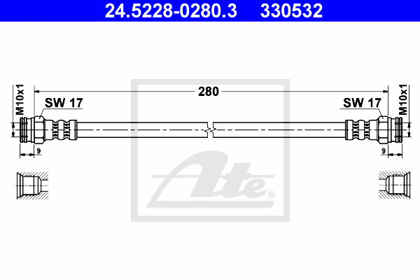 Flexible de frein ATE 24.5228-0280.3 (X1)