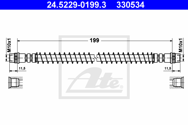 Flexible de frein ATE 24.5229-0199.3 (X1)