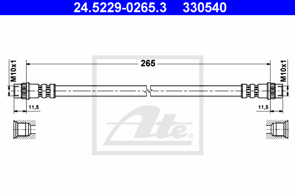 Flexible de frein ATE 24.5229-0265.3 (X1)