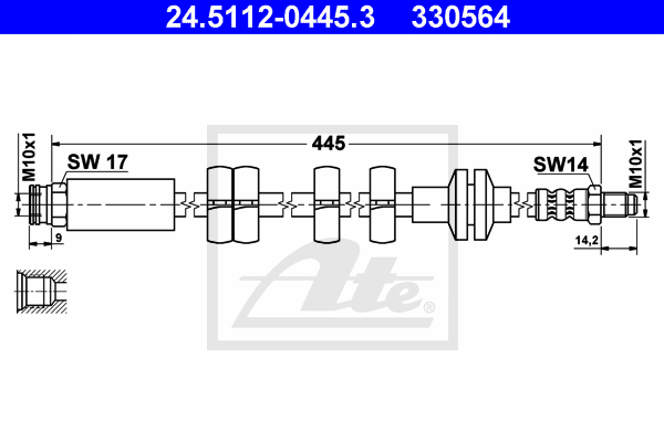 Flexible de frein ATE 24.5112-0445.3 (X1)