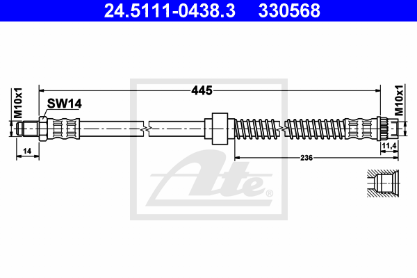 Flexible de frein ATE 24.5111-0438.3 (X1)
