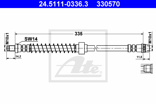 Flexible de frein ATE 24.5111-0336.3 (X1)