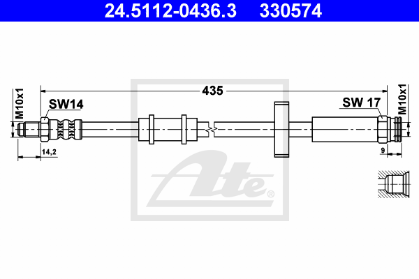 Flexible de frein ATE 24.5112-0436.3 (X1)