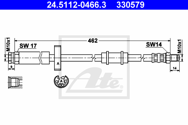 Flexible de frein ATE 24.5112-0466.3 (X1)