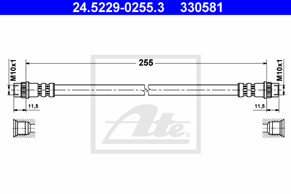 Flexible de frein ATE 24.5229-0255.3 (X1)