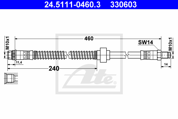 Flexible de frein ATE 24.5111-0460.3 (X1)