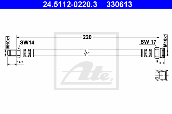 Flexible de frein ATE 24.5112-0220.3 (X1)
