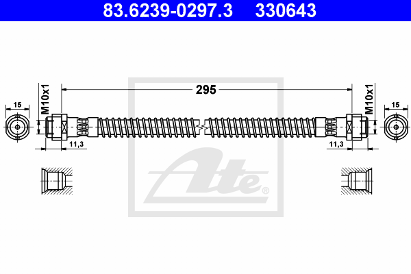 Flexible de frein ATE 83.6239-0297.3 (X1)