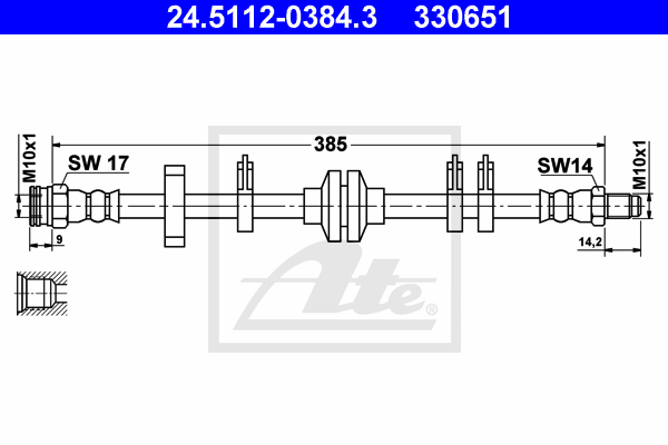 Flexible de frein ATE 24.5112-0384.3 (X1)