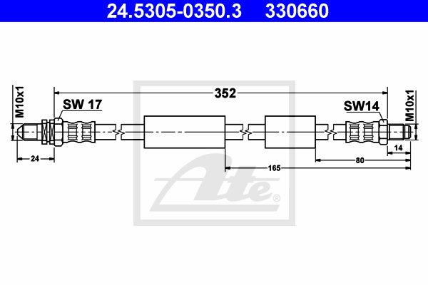 Flexible de frein ATE 24.5305-0350.3 (X1)