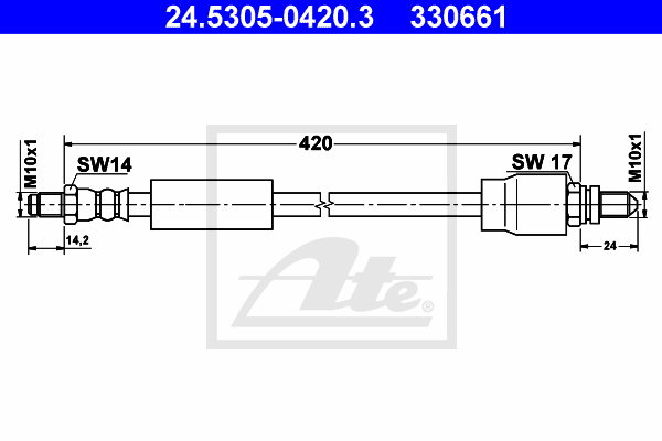 Flexible de frein ATE 24.5305-0420.3 (X1)