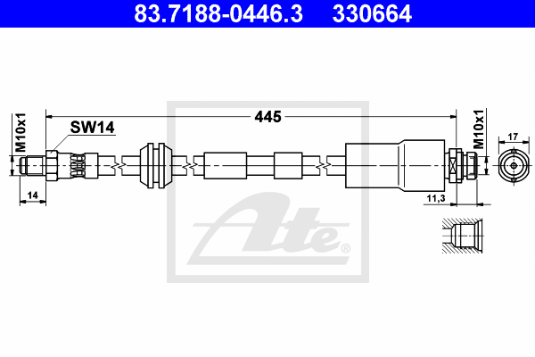 Flexible de frein ATE 83.7188-0446.3 (X1)