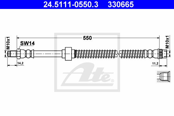 Flexible de frein ATE 24.5111-0550.3 (X1)