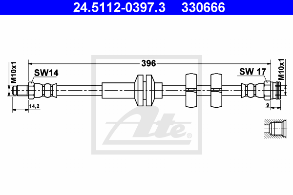 Flexible de frein ATE 24.5112-0397.3 (X1)