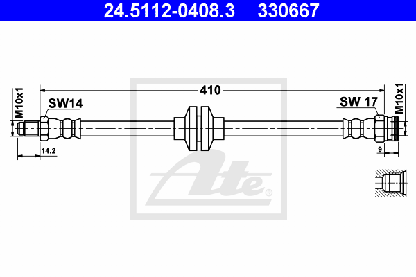 Flexible de frein ATE 24.5112-0408.3 (X1)