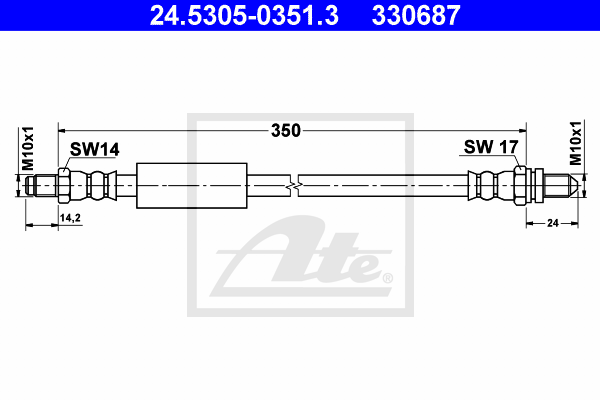 Flexible de frein ATE 24.5305-0351.3 (X1)