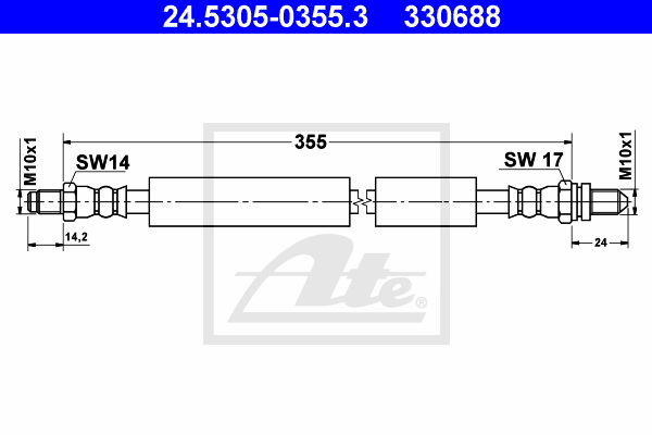 Flexible de frein ATE 24.5305-0355.3 (X1)