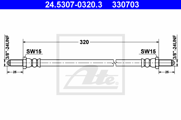 Flexible de frein ATE 24.5307-0320.3 (X1)