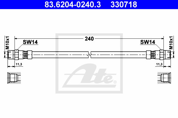 Flexible de frein ATE 83.6204-0240.3 (X1)