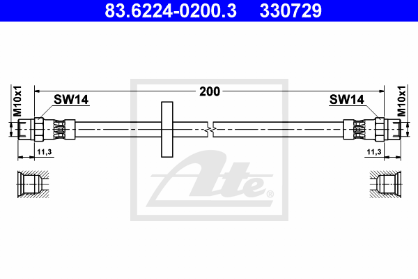 Flexible de frein ATE 83.6224-0200.3 (X1)