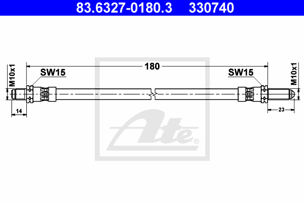 Flexible de frein ATE 83.6327-0180.3 (X1)