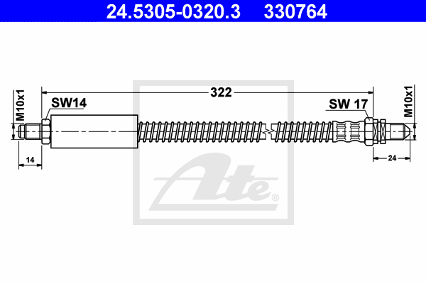 Flexible de frein ATE 24.5305-0320.3 (X1)