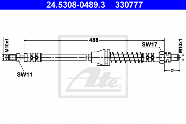 Flexible de frein ATE 24.5308-0489.3 (X1)