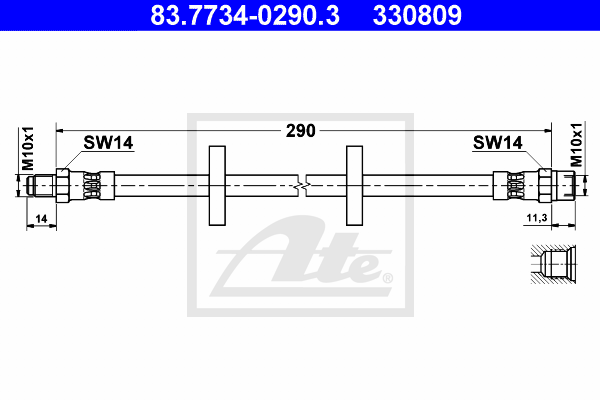 Flexible de frein ATE 83.7734-0290.3 (X1)