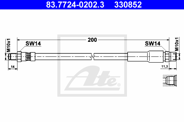 Flexible de frein ATE 83.7724-0202.3 (X1)