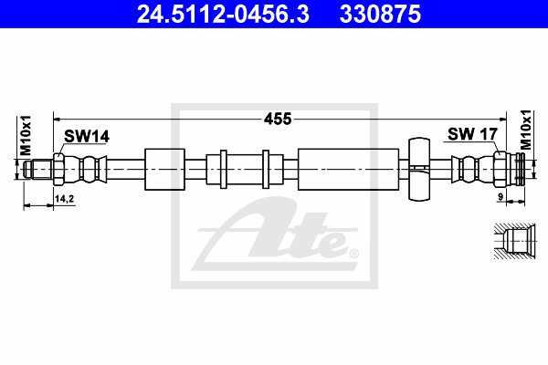 Flexible de frein ATE 24.5112-0456.3 (X1)