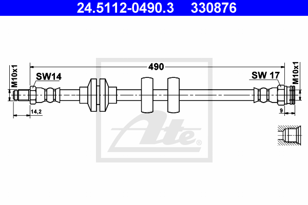 Flexible de frein ATE 24.5112-0490.3 (X1)