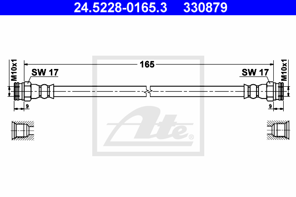 Flexible de frein ATE 24.5228-0165.3 (X1)