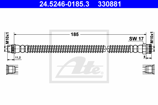 Flexible de frein ATE 24.5246-0185.3 (X1)