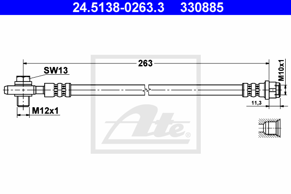 Flexible de frein ATE 24.5138-0263.3 (X1)