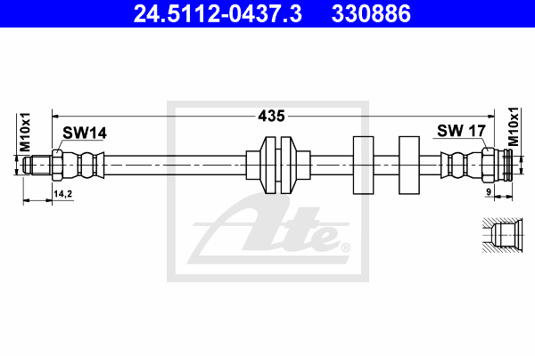 Flexible de frein ATE 24.5112-0437.3 (X1)