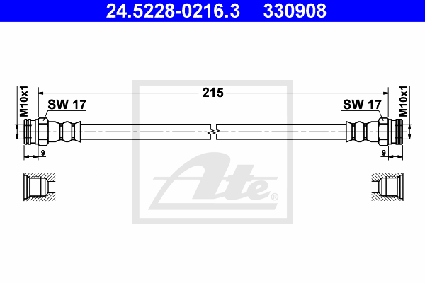 Flexible de frein ATE 24.5228-0216.3 (X1)