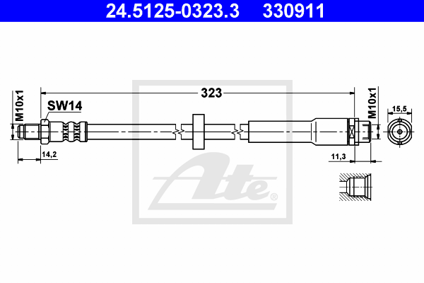 Flexible de frein ATE 24.5125-0323.3 (X1)