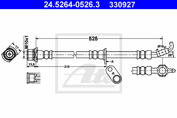 Flexible de frein ATE 24.5264-0526.3 (X1)