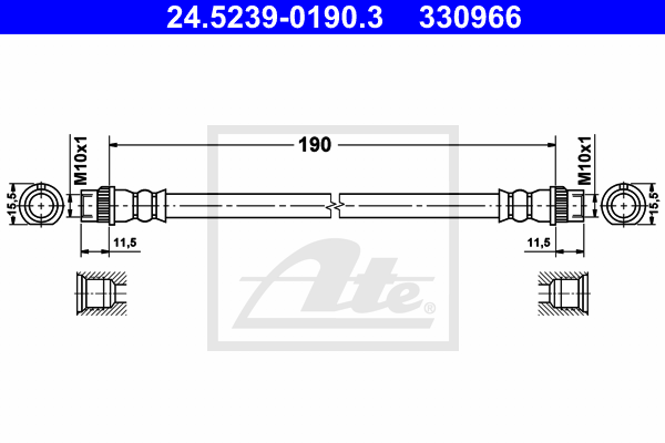 Flexible de frein ATE 24.5239-0190.3 (X1)