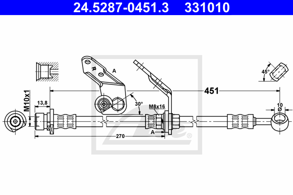 Flexible de frein ATE 24.5287-0451.3 (X1)