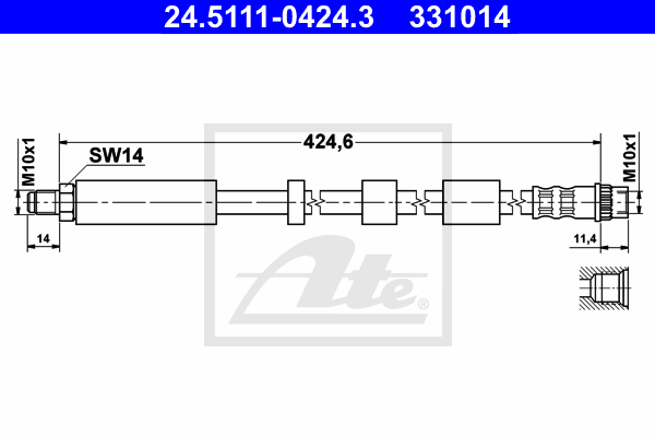 Flexible de frein ATE 24.5111-0424.3 (X1)