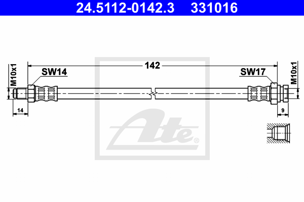 Flexible de frein ATE 24.5112-0142.3 (X1)
