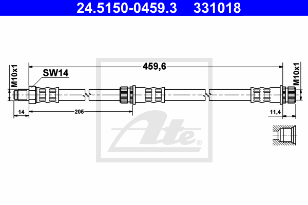 Flexible de frein ATE 24.5150-0459.3 (X1)