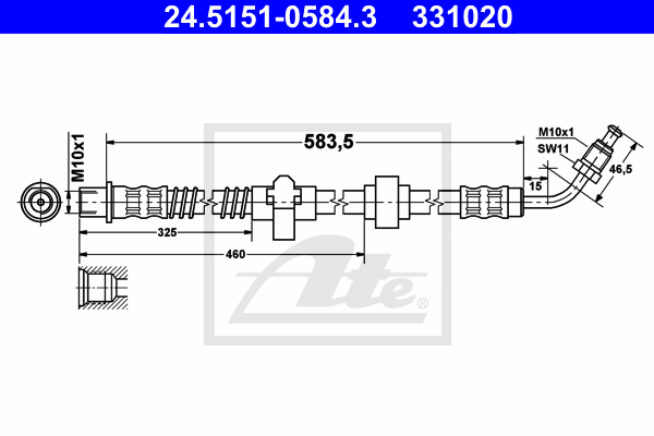 Flexible de frein ATE 24.5151-0584.3 (X1)