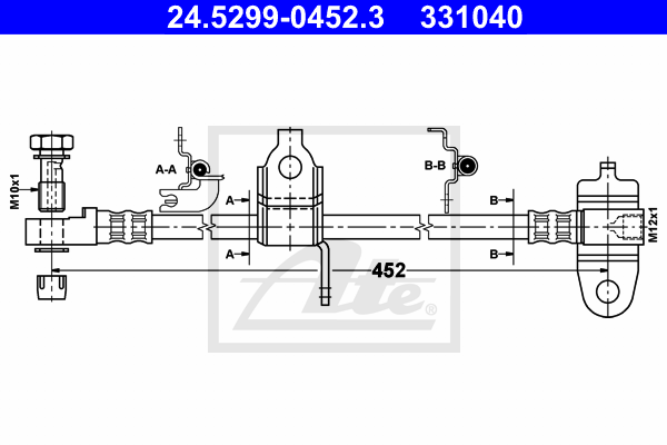 Flexible de frein ATE 24.5299-0452.3 (X1)