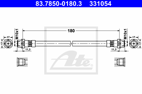 Flexible de frein ATE 83.7850-0180.3 (X1)